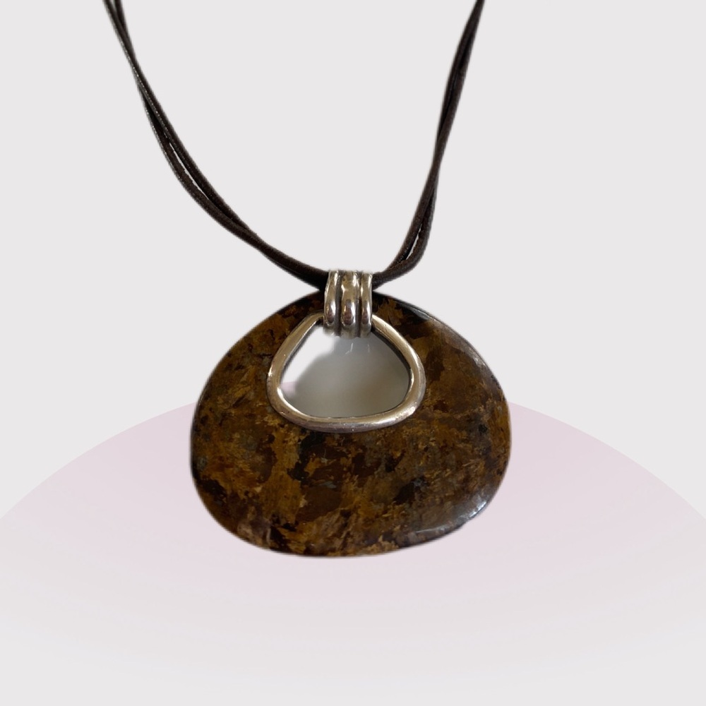 Silpada Bronze Age Necklace Leather Cord  N2014 - Picture 2 of 8